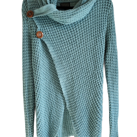 Knitted Cowell Neck Asymmetric Sweater - M/L - Picture 2 of 2